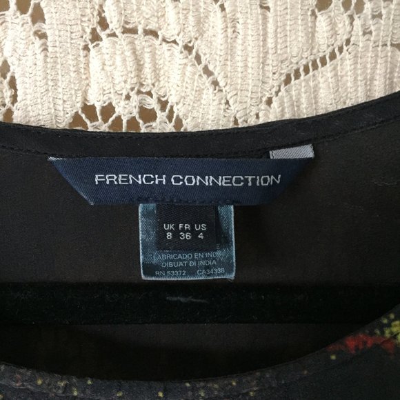 Butterfly Print Silk Top/Dress Vintage - Picture 9 of 11